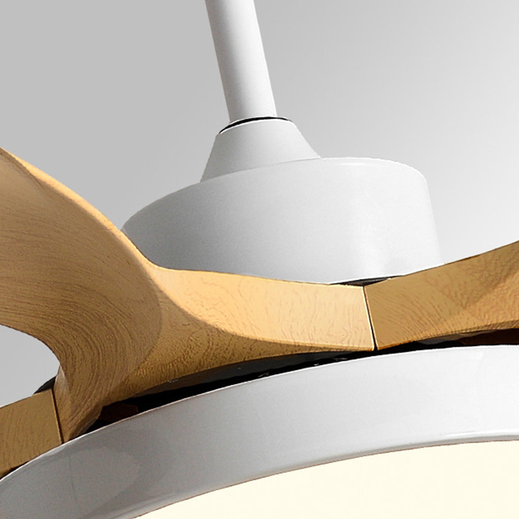 Modern 60 Inch Nordic Ceiling Fan with Dimmable LED Light and Silent Remote Control