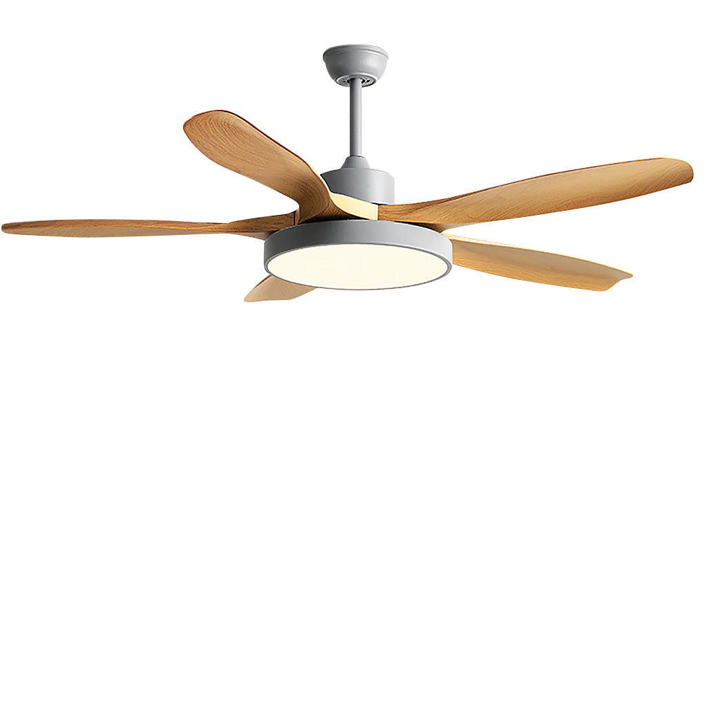 Modern 60 Inch Nordic Ceiling Fan with Dimmable LED Light and Silent Remote Control