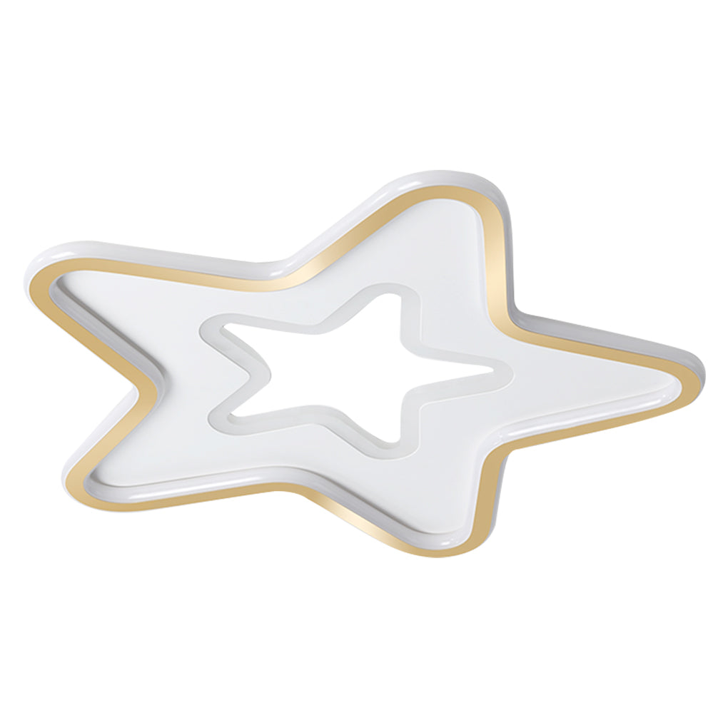Modern Star Shaped LED Flush Mount Ceiling Light for Kids Bedroom and Nursery