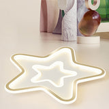 Modern Star Shaped LED Flush Mount Ceiling Light for Kids Bedroom and Nursery