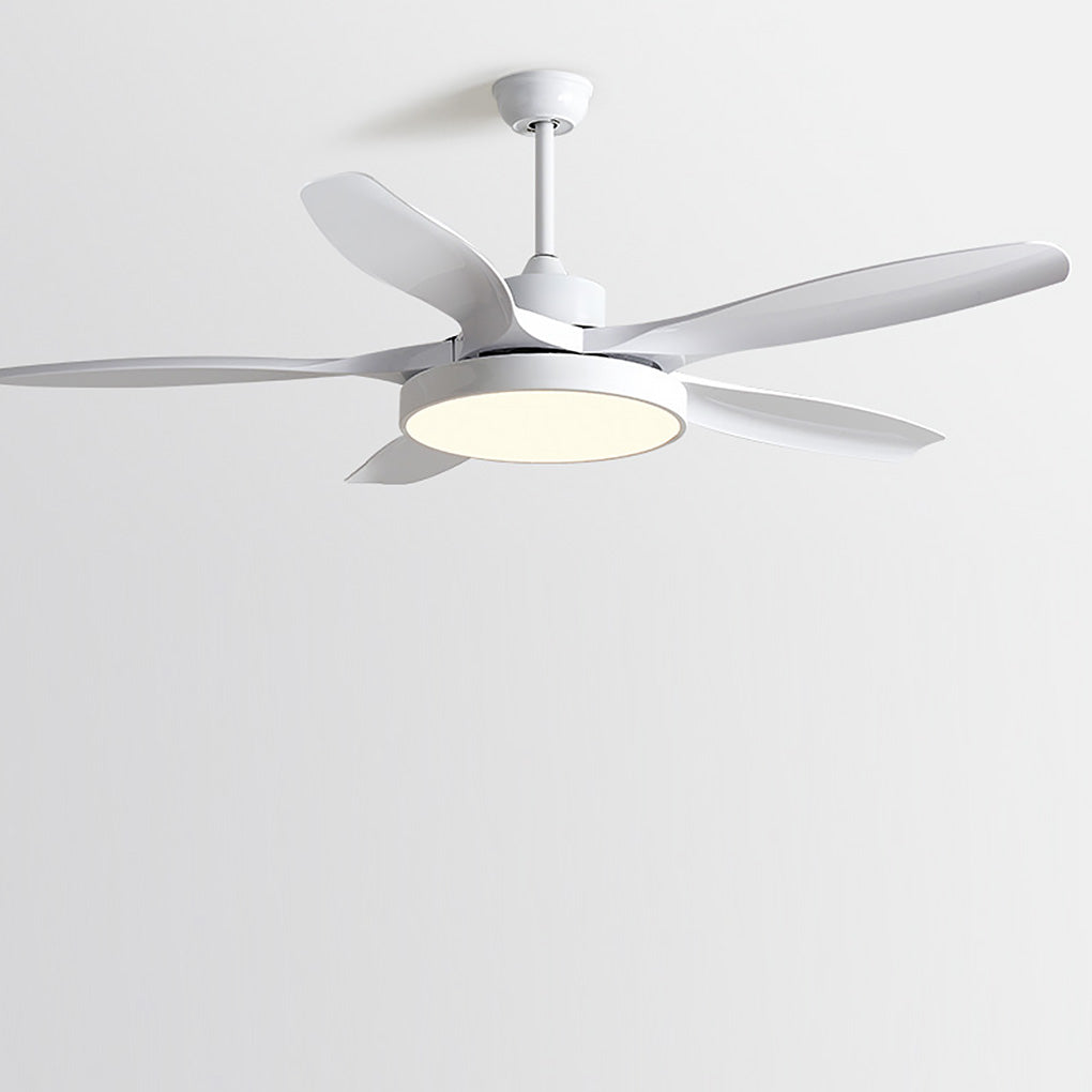 Modern 60 Inch Nordic Ceiling Fan with Dimmable LED Light and Silent Remote Control