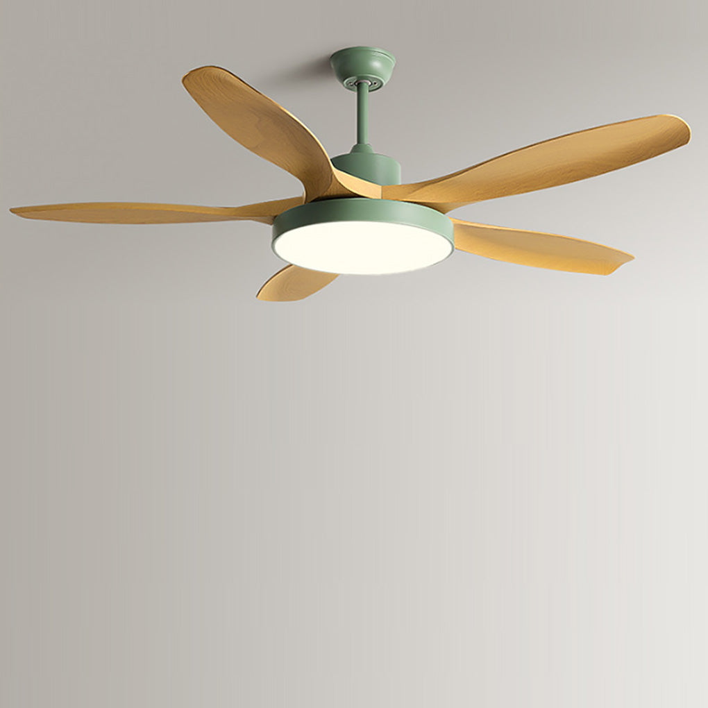 Modern 60 Inch Nordic Ceiling Fan with Dimmable LED Light and Silent Remote Control