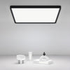 Modern Flat Black Flush Mount LED Ceiling Light for Kitchen Dining Room and Living Room