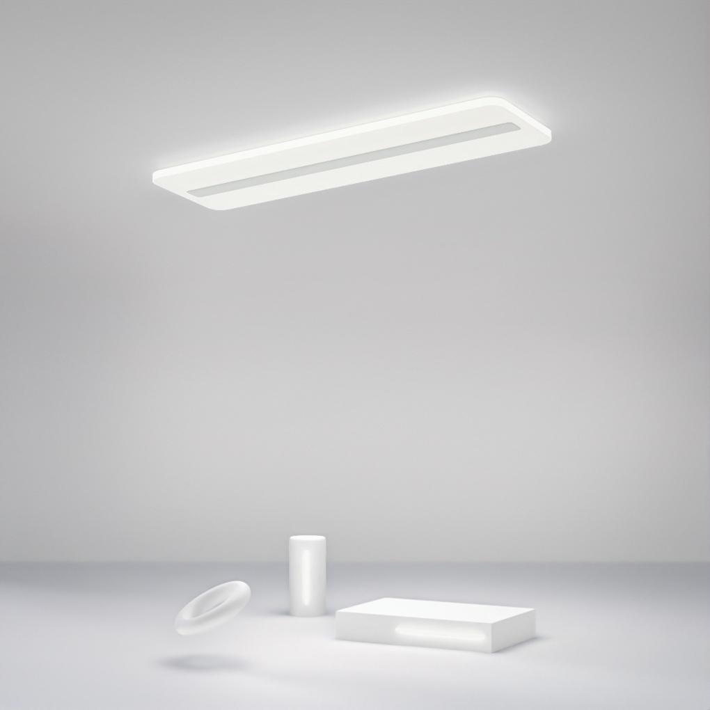 Modern Dimmable LED Strip Ceiling Light Flush Mount Industrial Fixture for Kitchen and Dining Room