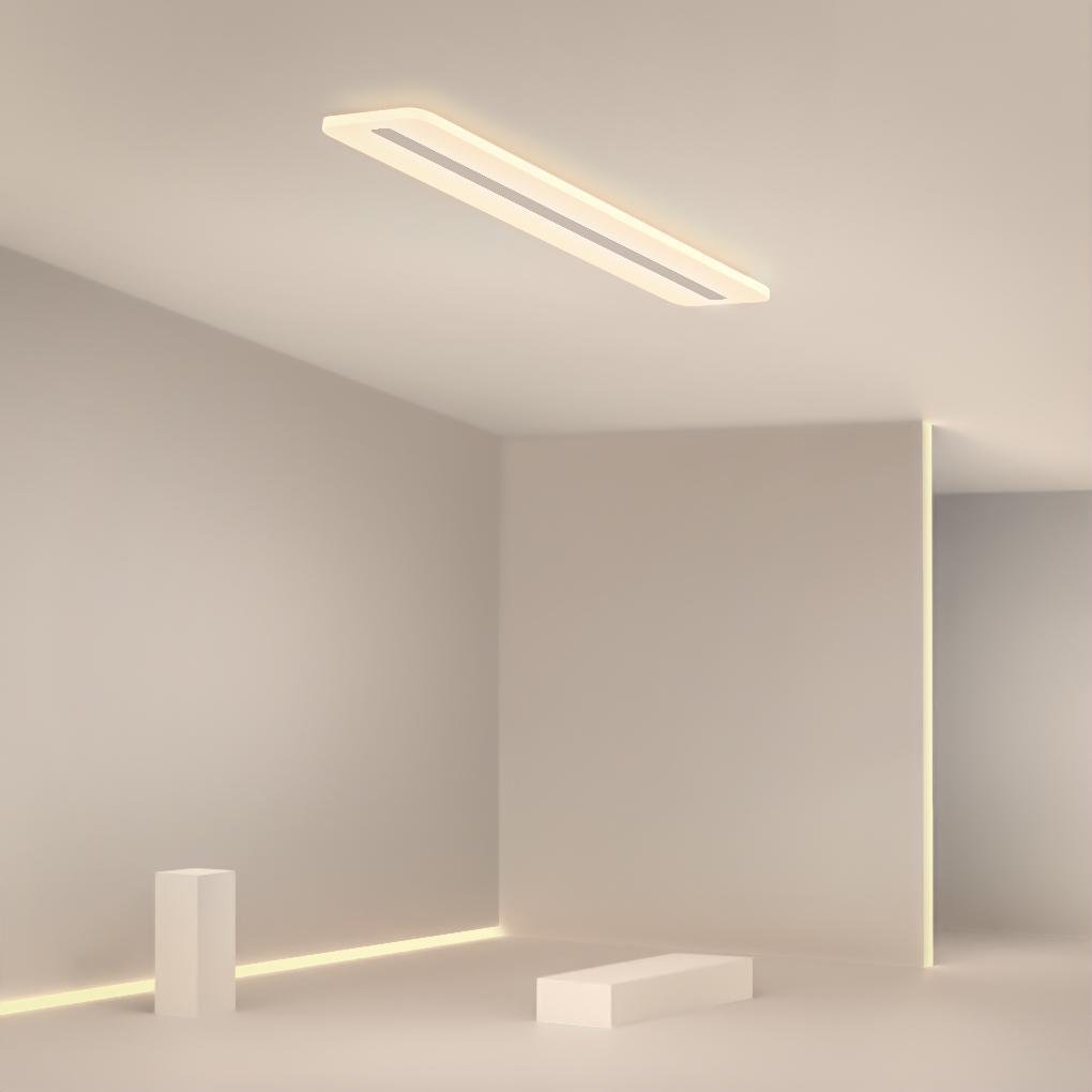 Modern Dimmable LED Strip Ceiling Light Flush Mount Industrial Fixture for Kitchen and Dining Room