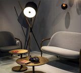 Modern Shift Solid Wood Floor Lamp with Leather Accents Minimalist Free Standing Living Room Light