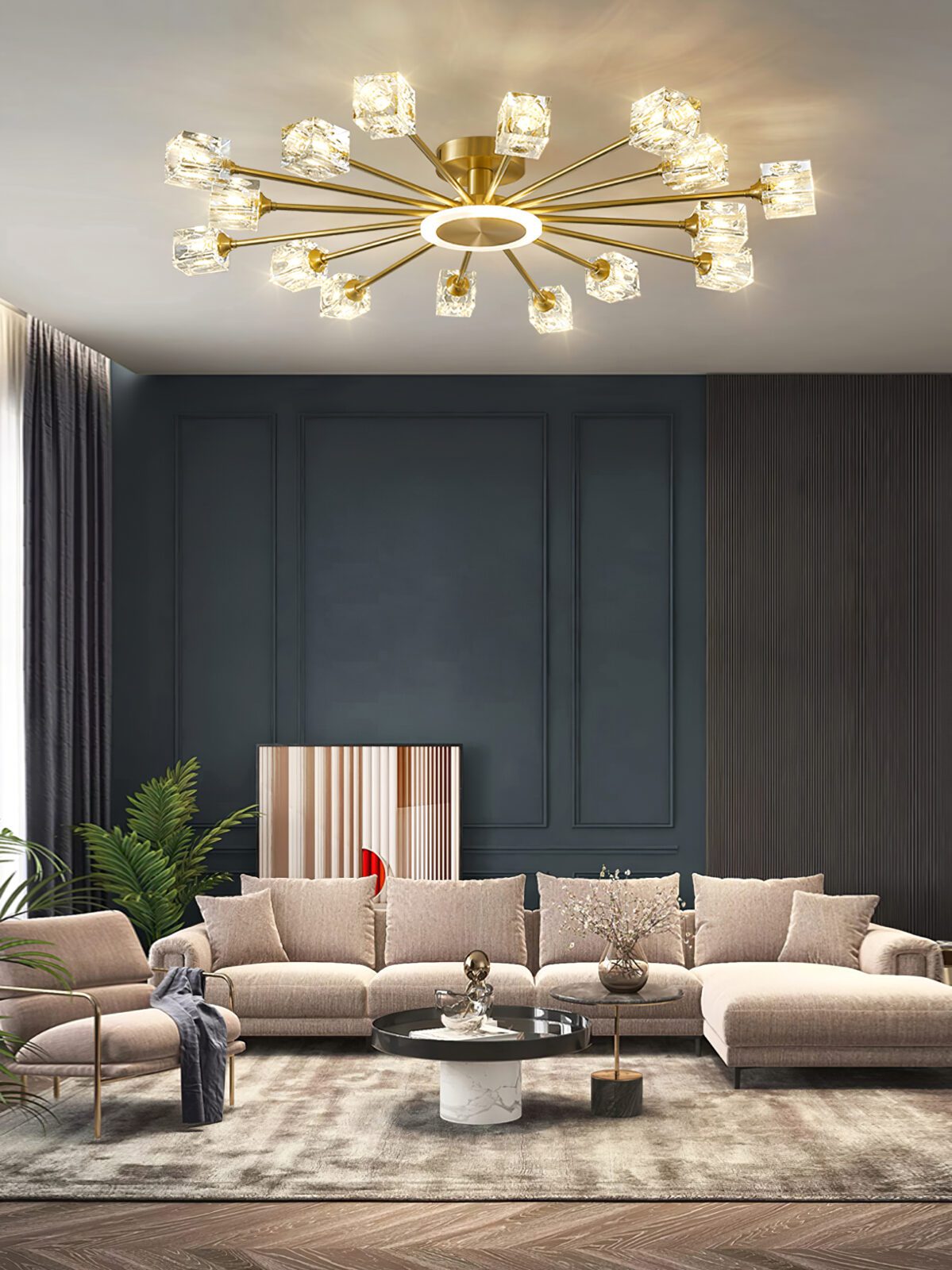 modern-rubik-cube-geometric-crystal-ceiling-light-brass-flush-mount-lighting