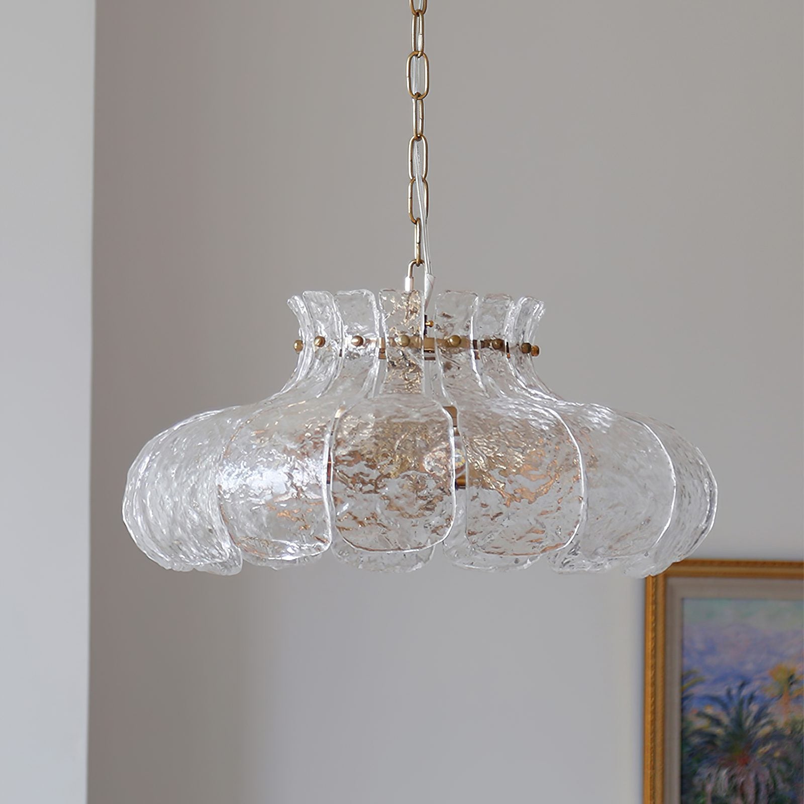 modern-french-style-garlic-glass-pendant-light-with-gold-metal-base-for-dining-rooms