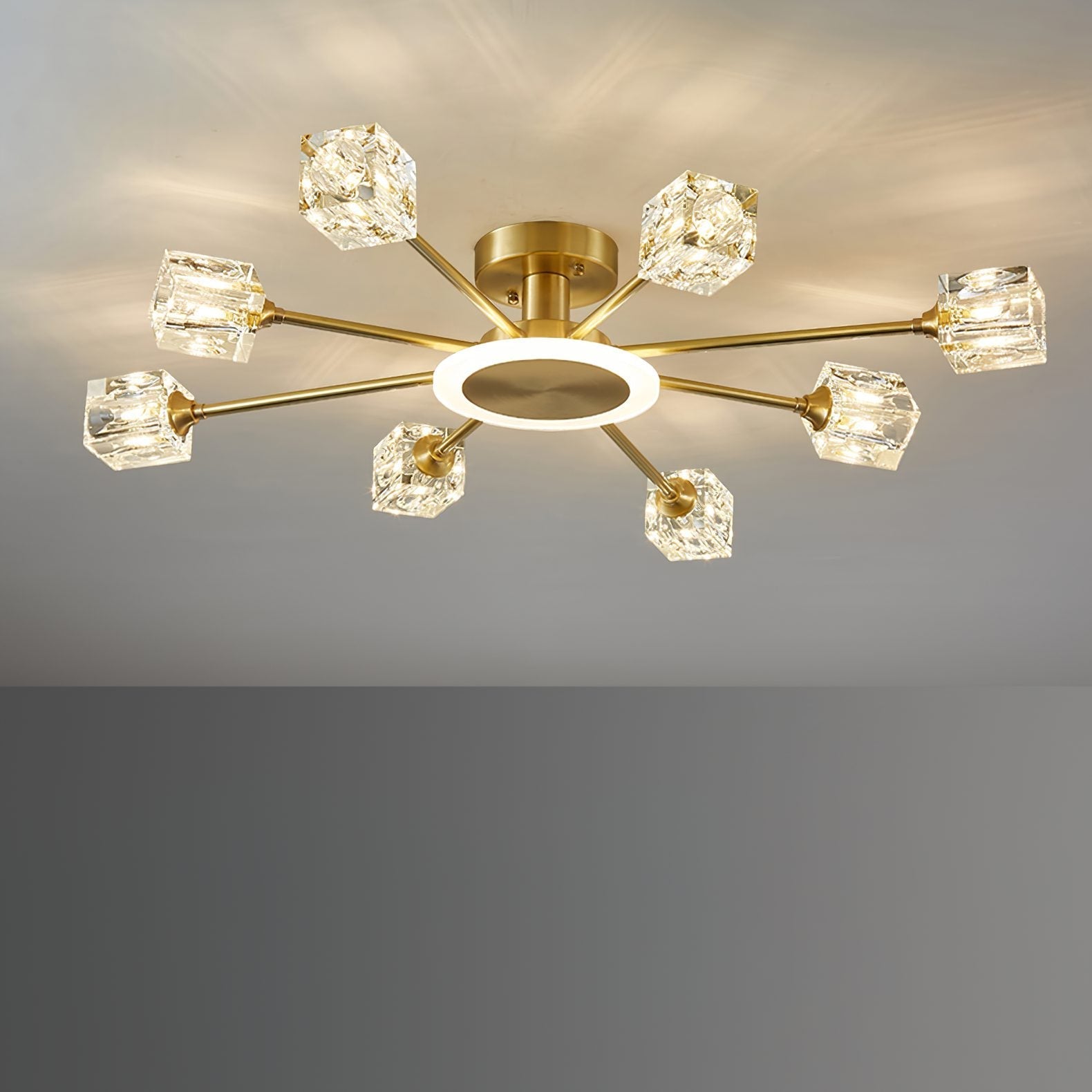modern-rubik-cube-geometric-crystal-ceiling-light-brass-flush-mount-lighting