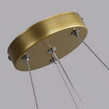 Nordic Style Pleated Fabric LED Chandelier Modern Gold Flush Mount Ceiling Light for Bedroom