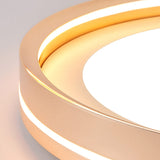 Modern Layered Ring Flush Mount LED Ceiling Light with 3 Color Temperature Dimming