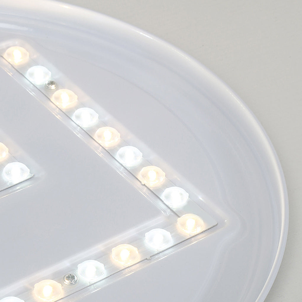Circular Moon Inspired LED Ceiling Light Modern Flush Mount with Adjustable Color