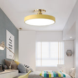 Round LED Semi Flush Mount Ceiling Light for Modern Bedrooms and Living Rooms Nordic Minimalist Fixture