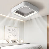 Low Profile Bladeless Ceiling Fan with Dimmable LED Light and Quiet Inverter Motor