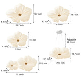 Modern White Acrylic Flower Shape LED Ceiling Lamp Flush Mount for Bedroom