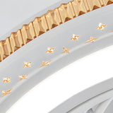 Modern 19.7 Inch Low Profile Bladeless Ceiling Fan with Dimmable LED Light and Remote Control