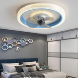 Modern Dimmable LED Ceiling Fan with 360 Degree Rotation and Remote Control for Bedroom