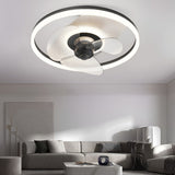 Modern 20 Inch Low Profile Inverter Ceiling Fan Light with Remote Control and Stepless Dimming