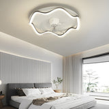 Modern 20 Inch Bladeless Ceiling Fan with 360 Degree Oscillating LED Light and Remote Control