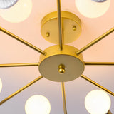 Modern Flower Shaped Iron Ceiling Light Nordic Style Flush Mount Fixture for Bedroom