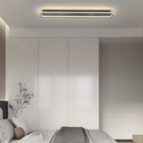 Modern Rounded Rectangular Flush Mount Ceiling Light with 3 Step Color Temperature