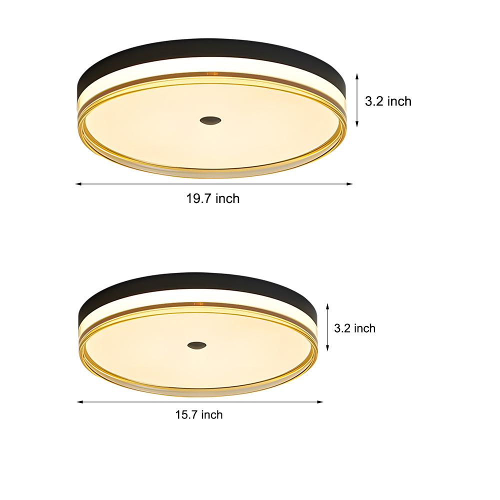 Dimmable Circular LED Ceiling Light with Acrylic Shade and Modern Minimalist Design