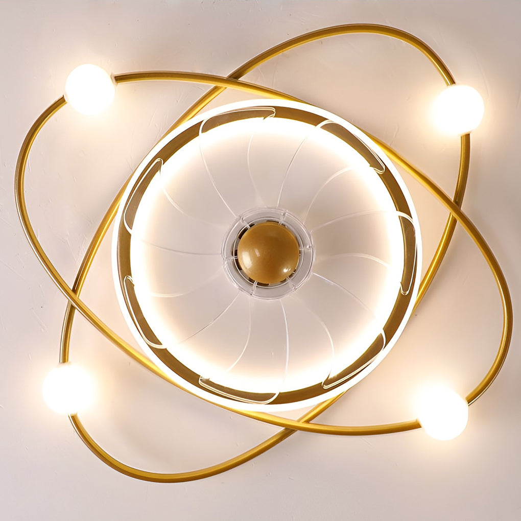 Modern Dimmable LED Nordic Ceiling Fan Light with Quiet Motor and Remote Control for Bedroom Study