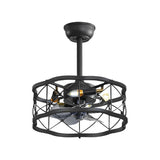 Retro Bladeless Ceiling Fan with 3 Color Dimmable LED Light and Remote Control