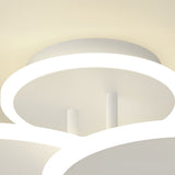 Modern Nordic Round LED Flush Mount Ceiling Light Matte White Finish with 3 Step Dimming