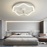 Modern 20 Inch Bladeless Ceiling Fan with 360 Degree Oscillating LED Light and Remote Control