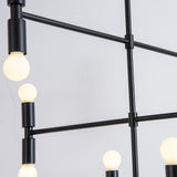 12 Light Modern Adjustable Metal Chandelier Electroplated Pendant Lighting for Dining Room and Living Area