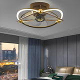 Modern Bladeless Ceiling Fan with Dimmable LED Light and Remote Control for Low Ceilings