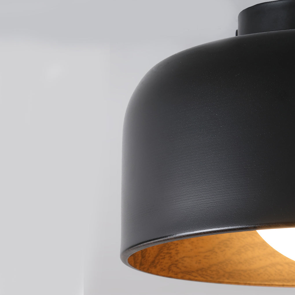 Modern Nordic Bowl Shaped LED Ceiling Light Minimalist Flush Mount Lighting for Aisle and Bedroom