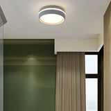 Modern Round LED Flush Mount Ceiling Light with Acrylic Shade for Bedroom Hallway and Living Room