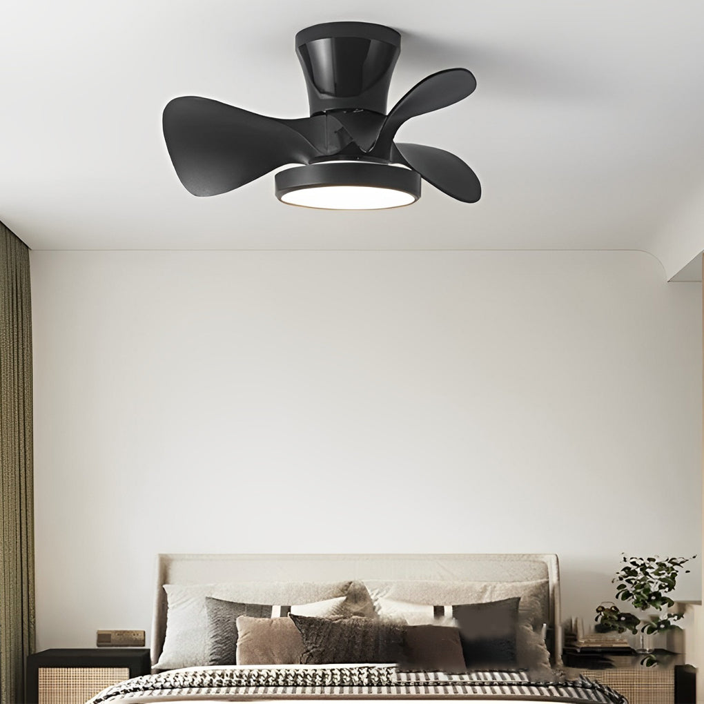 Modern 3 Blade LED Ceiling Fan with Remote Dimmable Light and Quiet Inverter Motor for Bedroom
