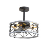 Retro Bladeless Ceiling Fan with 3 Color Dimmable LED Light and Remote Control