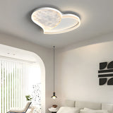 Modern Moon Texture LED Ceiling Light 3 Step Dimming Geometric Flush Mount Lamp