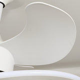Modern Waves Flower Bladeless Ceiling Fan with LED Lighting Mute Timing Nordic Creative Chandelier Fan