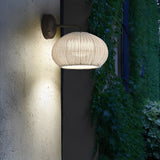 Modern Waterproof Rattan Lantern Outdoor Wall Sconce and Garden Hanging Pendant Lamp