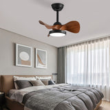Modern 3 Blade LED Ceiling Fan with Remote Dimmable Light and Quiet Inverter Motor for Bedroom