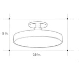 Round LED Semi Flush Mount Ceiling Light for Modern Bedrooms and Living Rooms Nordic Minimalist Fixture