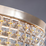 19 Inch Modern Round Crystal LED Ceiling Light Fixture for Living Room Bedroom and Hallway