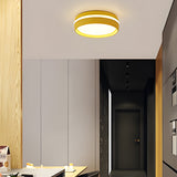 Modern Round LED Flush Mount Ceiling Light with Acrylic Shade for Bedroom Hallway and Living Room