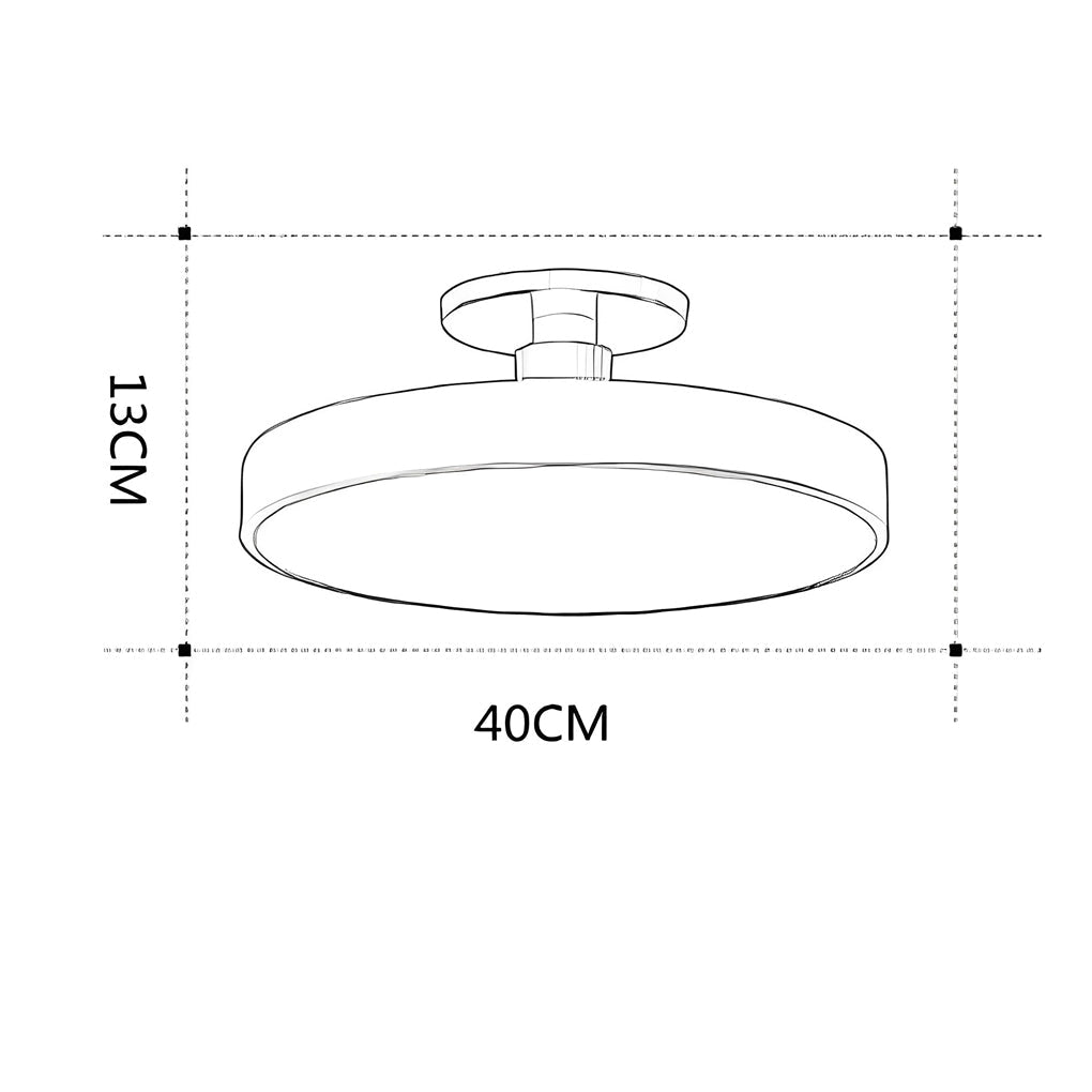 Round LED Semi Flush Mount Ceiling Light for Modern Bedrooms and Living Rooms Nordic Minimalist Fixture
