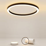 16 Inch Dimmable Round LED Flush Mount Ceiling Light Modern Simple Circle Lamp with Remote Control