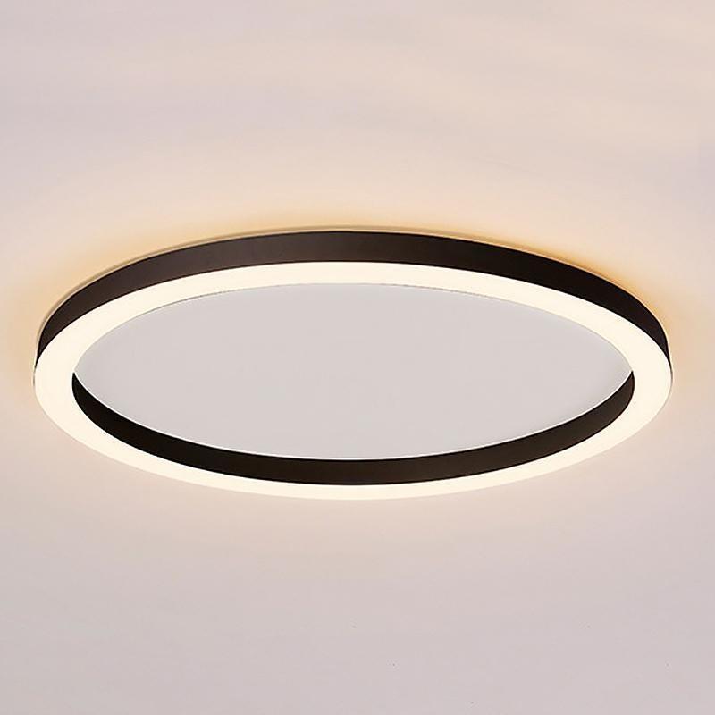 16 Inch Dimmable Round LED Flush Mount Ceiling Light Modern Simple Circle Lamp with Remote Control