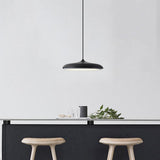 16 Inch Modern Round Metal LED Pendant Light Adjustable Hanging Island Lighting for Kitchen Dining Room