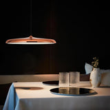 16 Inch Modern Round Metal LED Pendant Light Adjustable Hanging Island Lighting for Kitchen Dining Room