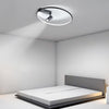 16 Inch Round Dimmable Flush Mount Ceiling Light with Adjustable Track Spotlights
