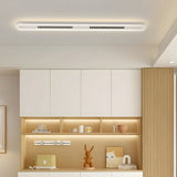 Modern Rounded Rectangular Flush Mount Ceiling Light with 3 Step Color Temperature